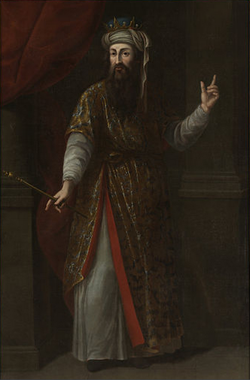 Portrait de tradition d’Amédée VIII en Félix V, en manteau brodé, couronne et sceptre